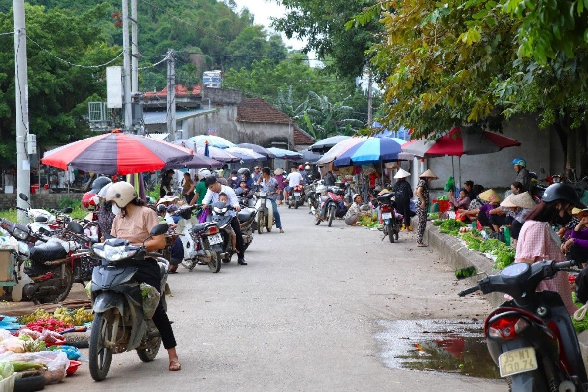 DT35. Chợ chiều thôn Phú Lâm